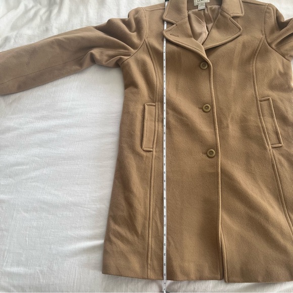 L. L. Bean Early 2000s Vintage Classic Wool Pea Coat Camel Women's 14 - Picture 6 of 11